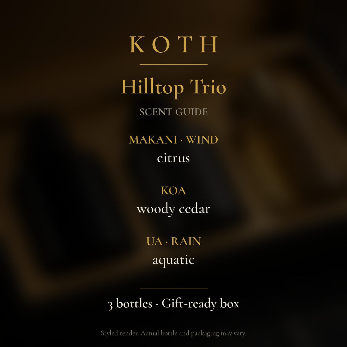 Hilltop Trio scent guide