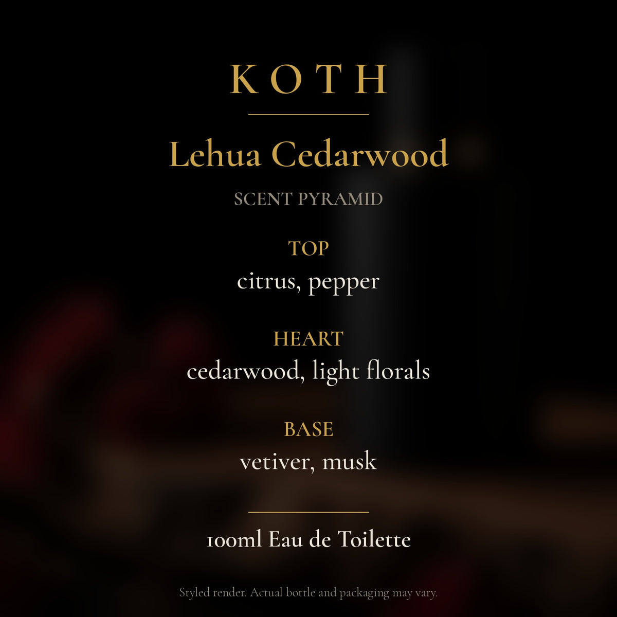 Lehua Cedarwood scent notes