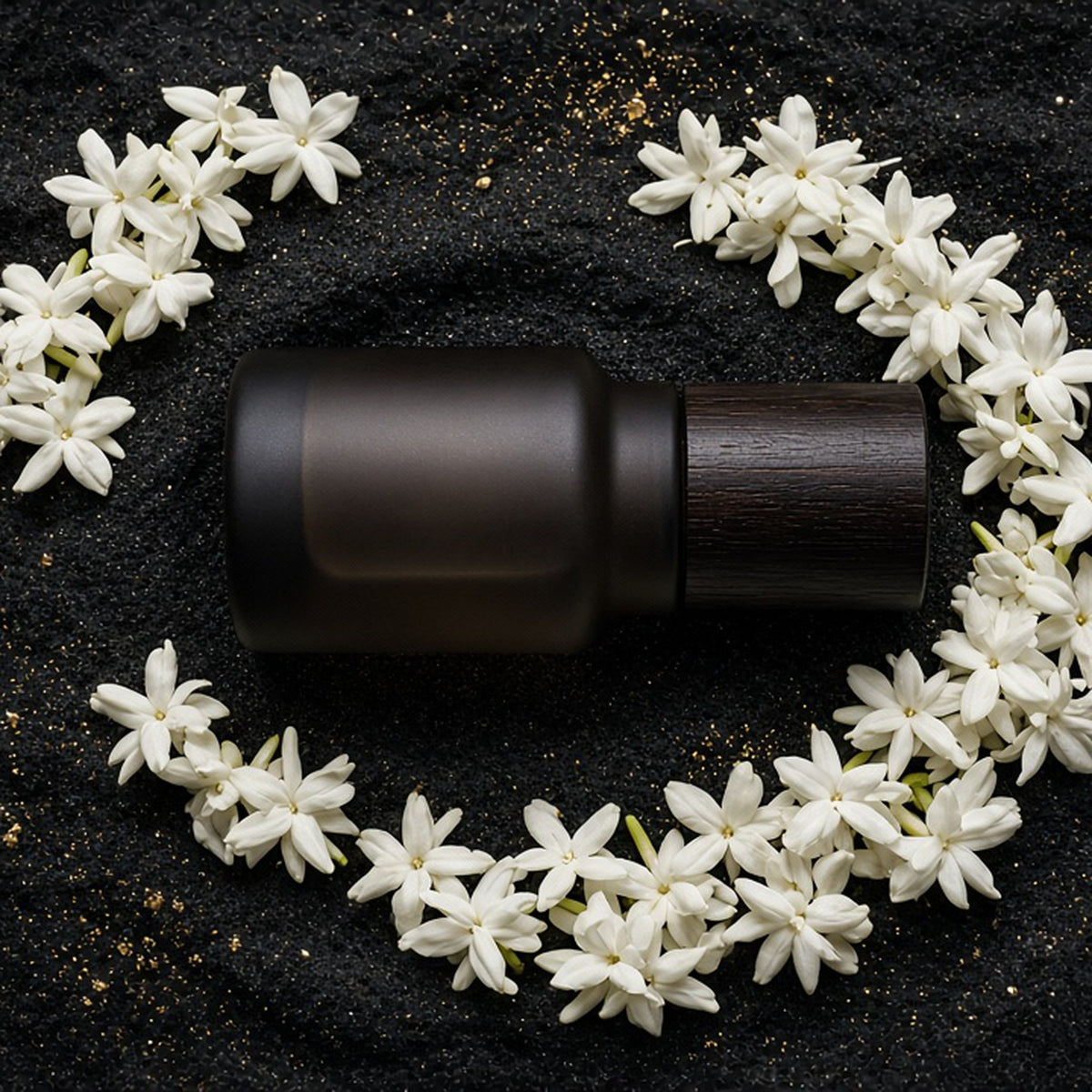 KOTH Pīkake Floral Cologne 50ml in a ring of jasmine flowers